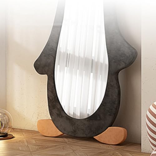 Full Length Mirror, 63" x 24" Penguin Mirror Irregular Floor Mirror Modern Standing Mirror Full Length for Bedroom Living Room Cloakroom