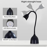 Desk Lamp for Home Office, LED Reading Light, Small Adjustable Flexible Gooseneck Table Lamp, Eye-Caring Desk Lamp for College Dorm Room Study Lamp, Black