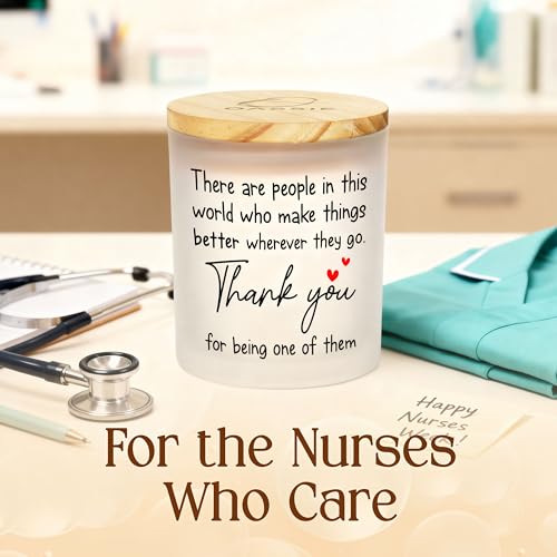 OASSIE Thank You Gifts for Women - Vanilla Lavender Candle 10 oz - Inspirational Teachers Day Birthday Retirement Nurse Week Teacher Appreciation Gifts for Women Friend Coworkers Boss Employees