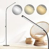 15W Floor Lamp with Touch Control Adjustable Brightness 3500K-7000K 360° Gooseneck LED Floor Lamps Eye-Caring Floor Lamp for Living Room, Bedroom & Office Stepless Dimming Standing Lamp