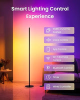 SwitchBot Smart Floor Lamp RGBICWW Voice/App Controlled Works with Alexa, Apple Home & Google, Matter, Warm & Cool White, 1200lm Music Sync, Lamp for Living Room for Bedroom — Christmas/Holiday décor