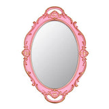YCHMIR Vintage Small Mirror 14.5 x 10 inch Oval Pink Wall Mirror