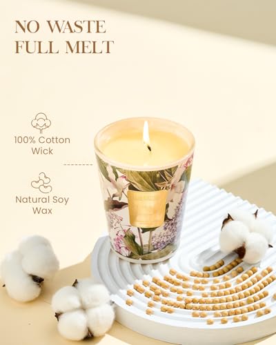 M&SENSE Pear Freesia Soy Candle, 14.1oz, Summer Fruity Gift for Women