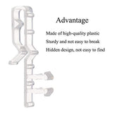 Blind Clips for Valance 2 Inch Hidden Channel Window Valance Clips Clear Plastic Replacement Accessories Parts for Horizontal Wood Blinds (10 Pieces)