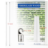JUYO VONSAN Curtain Pull Wand Blinds 5pcs 12 inch Wand Fiberglass Vertical Blinds Replacement Parts Blind Tilt Wand (5, 12 Inch in Length)