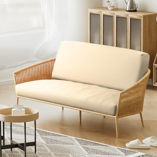 Twin Futon Cover, Armless Stretch Futon Slipcover Armless Sofa Cover Furniture Protector, Washable Zippered Futon Couch Cover for Adults Kids and Pets, Jackknife Rv Sofa Covers, Ivory
