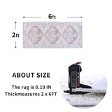 Vintage Runner Rug Non Slip for Hallway Bathroom Kitchen 2x6 ft, Ultra Soft Boho Carpet Runner with Low Pile Design Machine Washable Runner Rugs for Entryway Laundry Living Room