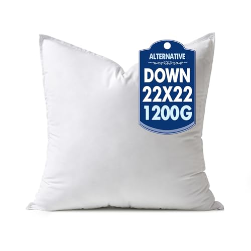 MIULEE 22x22 Inch Synthetic Down Alternative Pillow Insert