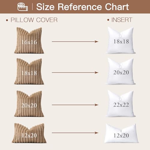SAVORI Down Feather Throw Pillow Inserts 12x20 Euro Pillow Inserts, Soft Fluffy Throw Pillows with Cotton Cover, Decorative Throw Pillows for Couch Sofa Bed-White