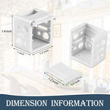 6 Pieces 1 Inch Blind Brackets White Profile Box Mounting Window Blinds Headrail Bracket, White