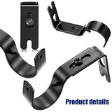 6 Pieces Curtain Rod Brackets General Adjustable Curtain Rod Holder Wall Bracket Hooks Outside Mounted Blinds Curtain Rod Bracket with Screws for 1 Inch Diameter Curtain Rod (Black)