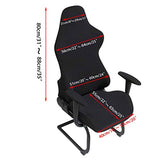 BTSKY Ergonomic Office Computer Game Chair Slipcovers Stretchy Polyester Covers for Reclining Racing Gaming Gaming Chair Black (No Chair)