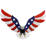 Adroiteet American Eagle 250th Patriotic decorations, Independence Day 4th of July Decoration Metal Wall Art, American Flag Bald Eagle Hanging Sculpture, Large Handmade Centerpiece for Indoor Bedroom Office Outdoor 23.6" x 14"