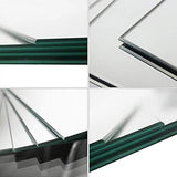 Full-Length Mirror Makeup Mirror 4 Pieces Wall Hanging eless Floor-Mounted Explosion-Proof HD Mirror 11.8inX11.8in AN1021 910