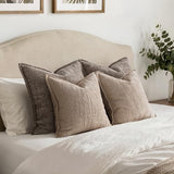 MIULEE Slubby Textured Decorative Throw Pillow Covers Oatmeal 20x20