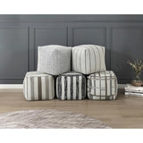 Square Pouf Chenille Fabric Upholstery, Modern Ottoman, Footstool, Non-Slip Floor Pouf, 1pc Sitting Pouf