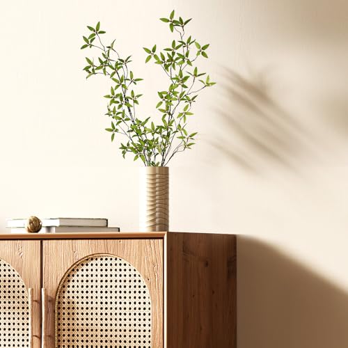 Melorca&Guilla Artificial Plants,4PCS 43.3" Green Faux Branches for Vase,Faux Greenery Stems Vase Branches Fake Plants Artificial Branches for Shop Garden Office Home Décor (4, Myrtus communis)