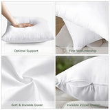 OTOSTAR Pack of 4 Throw Pillow Inserts, 18 x 18 Square Cushion Inner Soft Fluffy Plump Stuffer Cushion Pads White Decorative Pillow Inserts