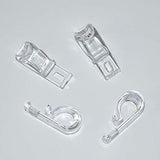 Cutelec Roller Shade Clear Saftey Chain and Cord Guide 4 Sets per Pack P Clip Fixation Hook for Bead Chain for Roller Blinds