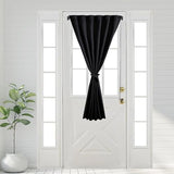 TYRON 1 Pack Screwed Sash Curtain Rod Adjustable 18-30 Inch, 3/8 In. Diameter, French Door Curtain Rods, Cafe Window Rod (Black)