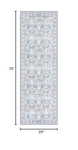 2x6 Washable Runner Rug, Non Slip Soft Area Rug for Hallway Kitchen