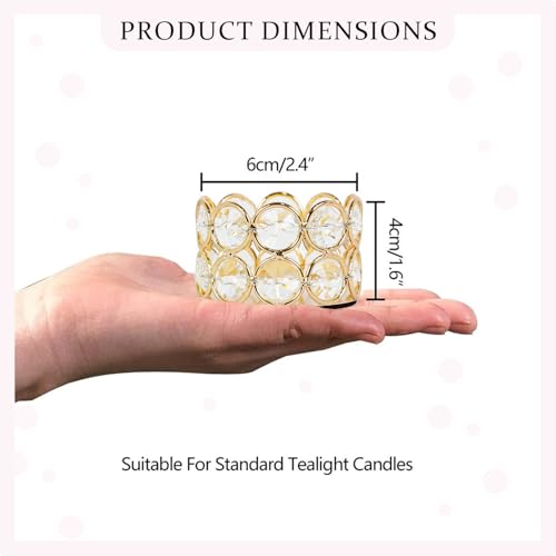 Crystal Gold Votives Candle Holders Set of 24