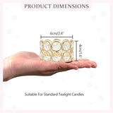 Crystal Gold Votives Candle Holders Set of 24