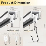 FELIDESIGN Curtain Track, Ceiling Curtain Track for Room Divider, Ceiling Mount Rail Set with Roller Hooks, White, 9ft - 12ft