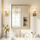 Oak Wood Effect Framed Wall Mirror, 22x30 Rectangle Mirror, Anti-desilvering Tempered Glass, Sustainable& Sturdy Frame, Farmhouse Mirror, Anti-Rust, 3min Fast Setup for Bathroom Living Room
