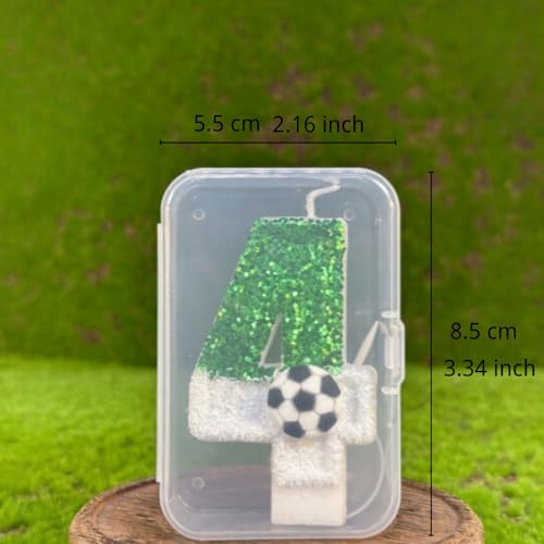 Birthday Number Candles White Soccer Number 7 Birthday Candles for Cake, Fun Glitter Birthday Candles Cake Cupcake Topper for Kids Adults Party Anniversary Supplies