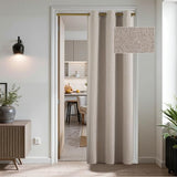RYB HOME Blackout Doorway Curtain, Privacy Door Curtain for Closet, Thick Linen Thermal Insulated Room Darkening Grommets Drape for Front/Storage Room/Bedroom, Linen, W42 x L80, 1 Panel