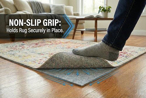 Rugs.com - 2' 6" x 11' 10" Runner Everyday Performance Rug Pad 1/4" Thick Felt & Non-Slip Backing Perfect for Any Flooring Surface