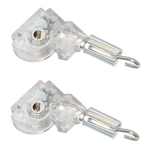 2pcs 1" Blinds Wand Tilter Mechanism with D Shaped Gear 5/32" Hook Connection for Aluminum or Vinyl mini Blinds with Measure 1" x 1" headrail