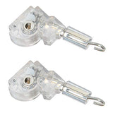 2pcs 1" Blinds Wand Tilter Mechanism with D Shaped Gear 5/32" Hook Connection for Aluminum or Vinyl mini Blinds with Measure 1" x 1" headrail