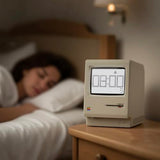 Maclock Retro-Style Alarm Clock, paying Homage to the Classic 1984 Model, Perfect for Bedroom desktops, Living Room Decoration, Silent Digital Alarm Clock, and Children's