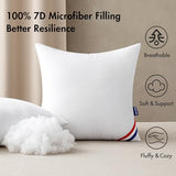 MIULEE Outdoor Pillows Pack of 2 18x18 Inch Outdoor Pillow Inserts Waterproof Decorative Throw Pillow Inserts, Square Water Resistant Pillow for Garden Couch Furniture