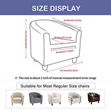hyha 2 Pieces Printed Tub Chair Slipover with Cushion Cover, Removable Stretch Club Chair Cover for IKEA Tullsta, Armchair Cover Furniture Protector for Living Room,Blue Green