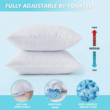 MIULEE Pack of 2 12x20 Pillow Inserts-Decorative Shredded Memory Foam Cooling Throw Pillows-Adjustable Premium Lumbar Wedding Pillow Stuffer Form for Couch Bed Cushion