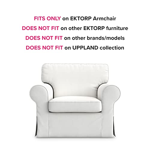 Ektorp Chair Cover Replacement for IKEA Ektorp Armchair Cover, Ektorp Chair Slipcover, Ektorp Cover Only!(Daily Off White)
