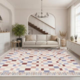 GarveeHome 9x12 Washable Living Room Rug Machine Washable Colorful Pink Rug