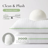 Ashler Home Deco Synthetic Down Pillow Inserts, 28x28 Down Alternative Throw Pillows Insert Sleeping Pillows with 100% Cotton Cover Decorative Pillow Stuffer for Sofa, Couch Bed(Set of 4, White)