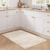 2x3 Entryway Rug Washable Area Rug, Non-Slip Kitchen Mat Beige