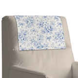 Talayituse Toile De Jouy Floral Bow Print Recliner Headrest Covers for Leather Recliner Universal Sofa Headrest Protector, 17 x 27 inch, Furniture Protectors for Loveseats Theater Seat, 3 Pack