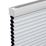 Changshade Cordless Cellular Shades, Blackout Honeycomb Shades for Windows, Pull Down Pleated Blinds, Easy to Install for Indoor Windows and French Doors,34" W x 72" H, White
