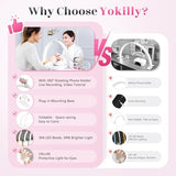 Half Moon Light for Nail Desk: 29" Foldable Half Moon Desk Lamp with Phone Holder for Beginner - Arch Nail Tech Light with 3 Color Modes & 10 Brightness for Manicure Salon (White, Large)
