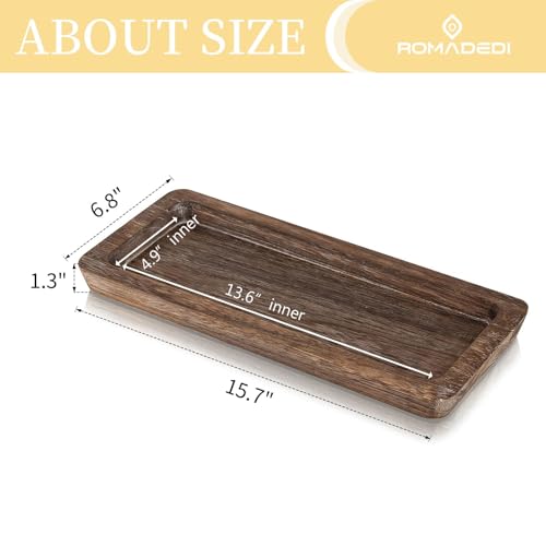 Romadedi Wooden Decorative Tray Candle Holder