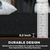 KOZYFLY Washable Runner Rug 2x6 Ft Runners for Hallways Non Slip Kitchen Runner Rugs Braided Cotton Entryway Runner Indoor, Carpet Runners for Hallway Kitchen Entryway Bedroom, Black
