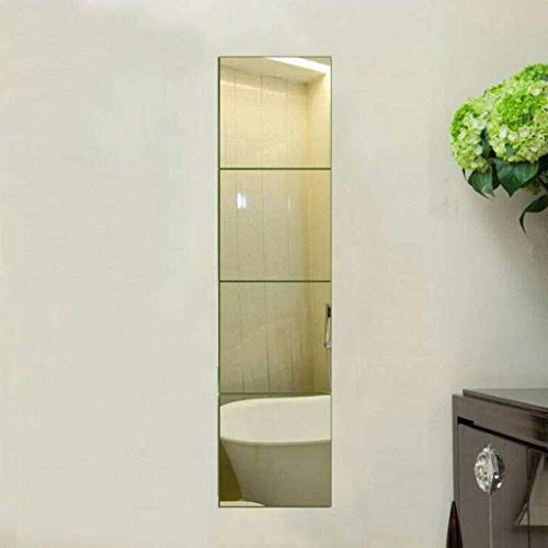 Floor Mirror Bedroom Foyer Floor Mirror eless Full-Length Mirror DIY Stitching for Bathroom 4 Pieces AN1017 914 (Size : 40cm*40cm)