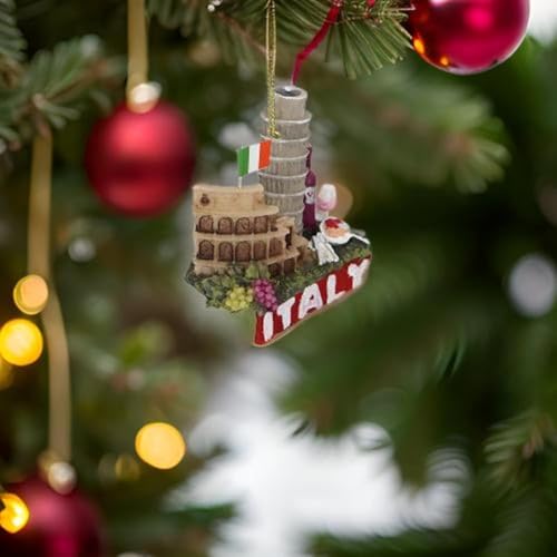 3.25" Glittered International City of Travel Italy Christmas Ornament