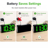 DreamSky Small Digital Alarm Clock with Night Light for Kids Bedroom | RGB Desk Clock with Large Numbers for Teens Boys, Brightness Dimmer, Adjustable Alarm Volume, USB Port, USB-C Adapter Powered